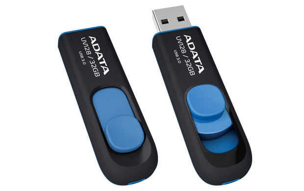 USB flash laikmenos / USB raktai / atmintinės USB raktas ADATA 64GB USB 3.0 Black/Blue kaina