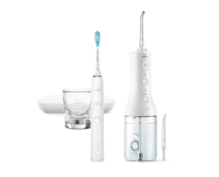 Dantų valymo rinkinys šepetėlis ir irigatorius PHILIPS HX3886/41