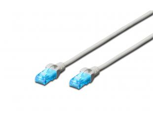 LAN kabelis Digitus Patch cord CAT 5e U-UTP PVC AWG 26/7, 10 m, Grey