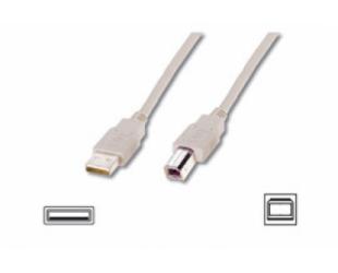 Kabelis Logilink USB 2.0 connection cable USB A male, USB B male, 5 m, Grey