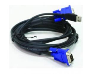 Kabelis D-Link DKVM-CU KVM cable for connecting a keyboard, mouse and monitor, VGA, USB, 1.8 m, Black