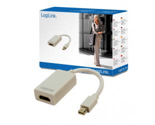 Adapteris Logilink Adapter Mini DisplayPort to HDMI with Audio: HDMI A, Mini DisplayPort