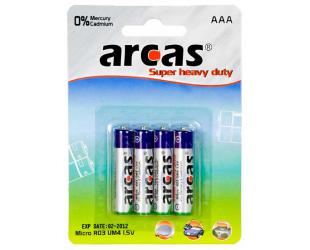 Baterija Arcas AAA/R03, Super Heavy Duty, 4 vnt