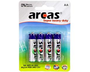 Baterijos Arcas AA/R6, Super Heavy Duty, 4 pc(s)