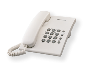 Telefonas Panasonic KX-TS500FX 475 g, 150 x 200 x 96 mm, White