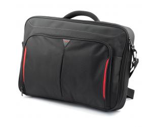 Krepšys Targus Clamshell Laptop Bag CN418EU Black/Red, Shoulder strap, Briefcase