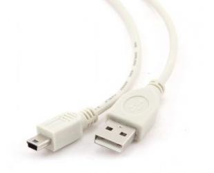 Kabelis Cablexpert CC-USB2-AM5P-3 USB A, Mini-USB B, 0.9 m, White
