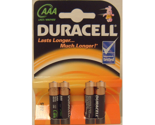 Baterijos Duracell AAA/LR03, Alkaline Basic MN2400, 4 vnt