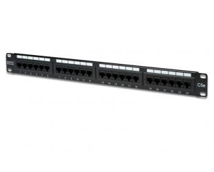 Adapteris Logilink Digitus, Pach panel cat5, 24 ports, unshielded ISO / IEC 11801 and EN 50173 RJ45 sockets, 8P8C Cable installation via LSA strips,