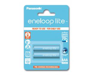 Baterijos Panasonic eneloop AAA/HR03, 550 mAh, įkraunamos Ni-MH, 2 vnt