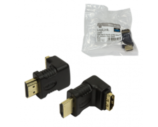 Adapteris HDMI Adapter small size, AM to AF in 90 degree Logilink