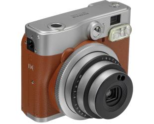 Momentinis fotoaparatas Fujifilm Instax Mini 90 NEO CLASSIC + Instax mini glossy popierius (10 vnt) Brown/Stainless steel