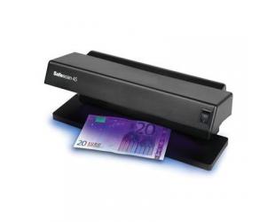 Banknotų tikrinimo įrenginys SAFESCAN 45 UV Counterfeit detector Black, Suitable skirta Banknotes, ID documents, Number of detection points 1