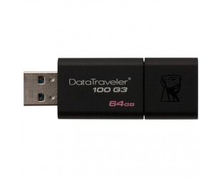 USB raktas Kingston DataTraveler 100 G3 64GB USB 3.0 Black