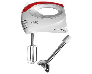 Mikseris Adler Mixer AD 4212 Hand Mixer, 300 W, Number of speeds 5, Turbo mode, White