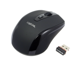 Pelė Logilink Maus optisch Funk 2.4 GHz wireless, Black, 2.4GH wireless mini mouse with autolink
