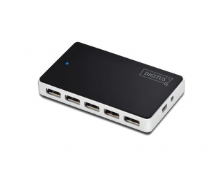USB šakotuvas Digitus USB 2.0 Hub 10-port 10x USB A/F 1x