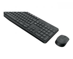 Klaviatūra+pelė Logitech MK235 Keyboard and Mouse Set, Wireless, Mouse included, Batteries included, US, Black, 475 g