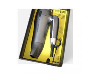 Plaukų džiovintuvas Carrera Hair dryer No. 532 1600 W, Number of temperature settings 2, Ionic function, Grey/Black