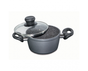 Puodas Stoneline Cooking pot 7451 1.5 L, die-cast aluminium, Grey, Lid included
