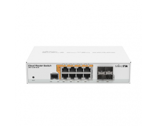 Komutatorius MikroTik Cloud Router Switch CRS112-8P-4S-IN SFP ports quantity 4, Desktop, Dual Power Suply: 28V 3.4V included. (Optional additional po