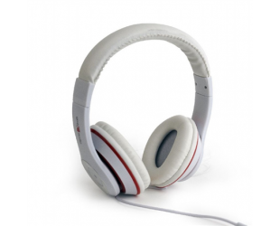 Ausinės Gembird MHS-LAX-W Stereo headset "Los Angeles" 3.5mm (1/8 inch), Headband, Microphone, 3.5 mm, White, No, No, White