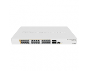 Komutatorius MikroTik CRS328-24P-4S+RM Gigabit Ethernet POE/POE+ router/switch PoE/Poe+ ports quantity 24, Power supply type Single, Rack mountable, 4x SFP+, 500 W, Managed L3, 24x 1GbE