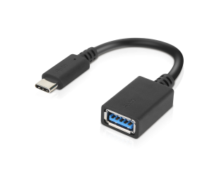 USB adapteris Lenovo 0.14 m, Black, USB-C to USB-A Adapter