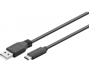Kabelis Goobay USB 2.0 cable 55466 USB-C male, USB 2.0 male (type A), 1 m, Black