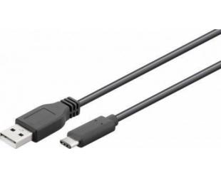USB kabelis Goobay 55468 USB 2.0 cable 1,8 m, Black, USB 2.0 male (type A), USB-C male
