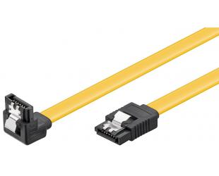 Kabelis Goobay SATA cable PC data cable; 6 Gbps; 90° clip 95020