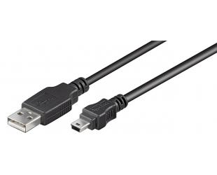 USB kabelis Goobay 50768 USB 2.0 Hi-Speed cable 50768 3 m, Black, USB 2.0 mini male (type B, 5-pin), USB 2.0 male (type A)