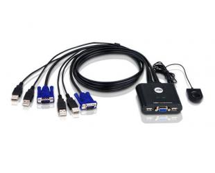 Komutatorius Aten 2-Port USB VGA Cable KVM Switch with Remote Port Selector