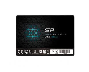 SSD diskas Silicon Power A55 512 GB, SSD form factor 2.5", SSD interface SATA, Write speed 530 MB/s, Read speed 560 MB/s