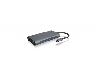 USB adapteris Icy Box IB-DK4040-CPD USB Type-C™ DockingStation with two video interfaces