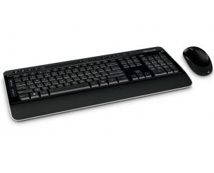 Klaviatūra+pelė Microsoft Wireless Desktop 3050 with AES Standard, Wireless, Keyboard layout RU, Mouse included, USB, Black, Numeric keypad