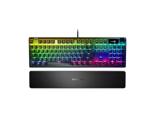 Žaidimų klaviatūra SteelSeries Apex Pro, Gaming keyboard, RGB LED light, Black, Wired,