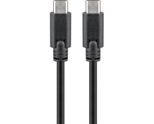 Kabelis Goobay 67976 USB-C 3.1 generation 1 cable, black, 1m