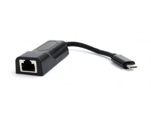 USB adapteris Cablexpert USB-C Gigabit network adapter, Black