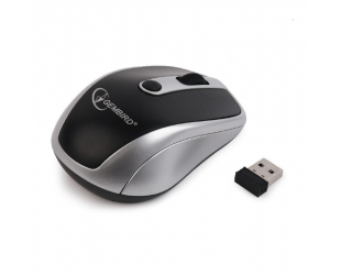 Belaidė pelė Gembird MUSW-002 2.4GHz Wireless Optical Mouse, USB, Wireless connection, Black/Silver