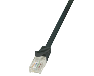 Kabelis Logilink Patch Cable CP1013U Cat 5E, U/UTP, Black, 0.25 m