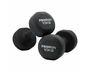 Hanteliai Proiron PRKNED10K komplektas, 2 vnt, 10 kg, juodas, Neoprene