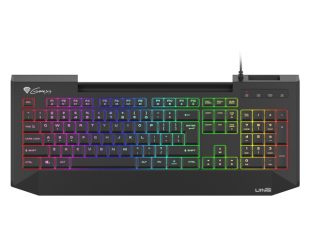 Klaviatūra Genesis LITH 400 Gaming keyboard, RGB LED light, US, Black, Wired