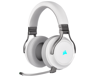 Ausinės Corsair High-Fidelity Gaming Headset VIRTUOSO RGB WIRELESS Built-in microphone, White, Over-Ear