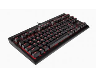 Žaidimų klaviatūra Corsair Mechanical Gaming Keyboard K63 Compact RGB LED light, NA, Wired, Red/Black, Red Switch