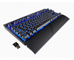 Žaidimų klaviatūra Corsair Mechanical Gaming Keyboard K63 NA, Wireless / Wired, Black, BLUE backlight, NA Layout