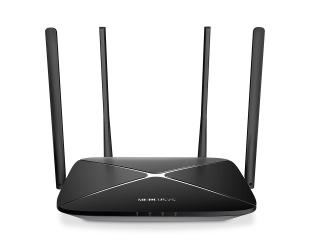Maršrutizatorius Mercusys AC1200 Wireless Dual Band Gigabit Router AC12G 802.11ac, 300+867 Mbit/s, 10/100/1000 Mbit/s, Ethernet LAN (RJ-45) ports 3, MU-MiMO No, Antenna type 4xFixed, Black