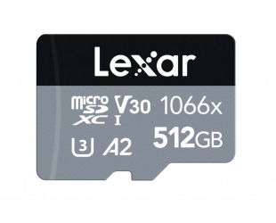 Atminties kortelė Lexar High-Performance 1066x UHS-I MicroSDXC, 512GB, Flash memory class 10, Black/Grey, Class: A2 V30 U3, 120 MB/s, 160 MB/s
