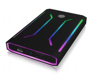 2.5" disko dėžutė Raidsonic ICY BOX IB-G226L-C31 RGB illuminated enclosure for 2.5" SATA SSD USB 3.1 Type-C