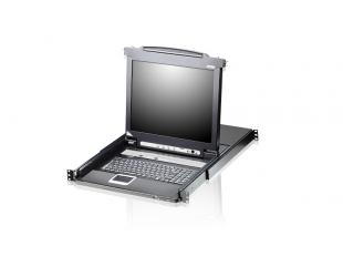 Komutatorius Aten CL5708N 8-Port PS/2-USB VGA 19" LCD KVM Switch with Daisy-Chain Port and USB Peripheral Support